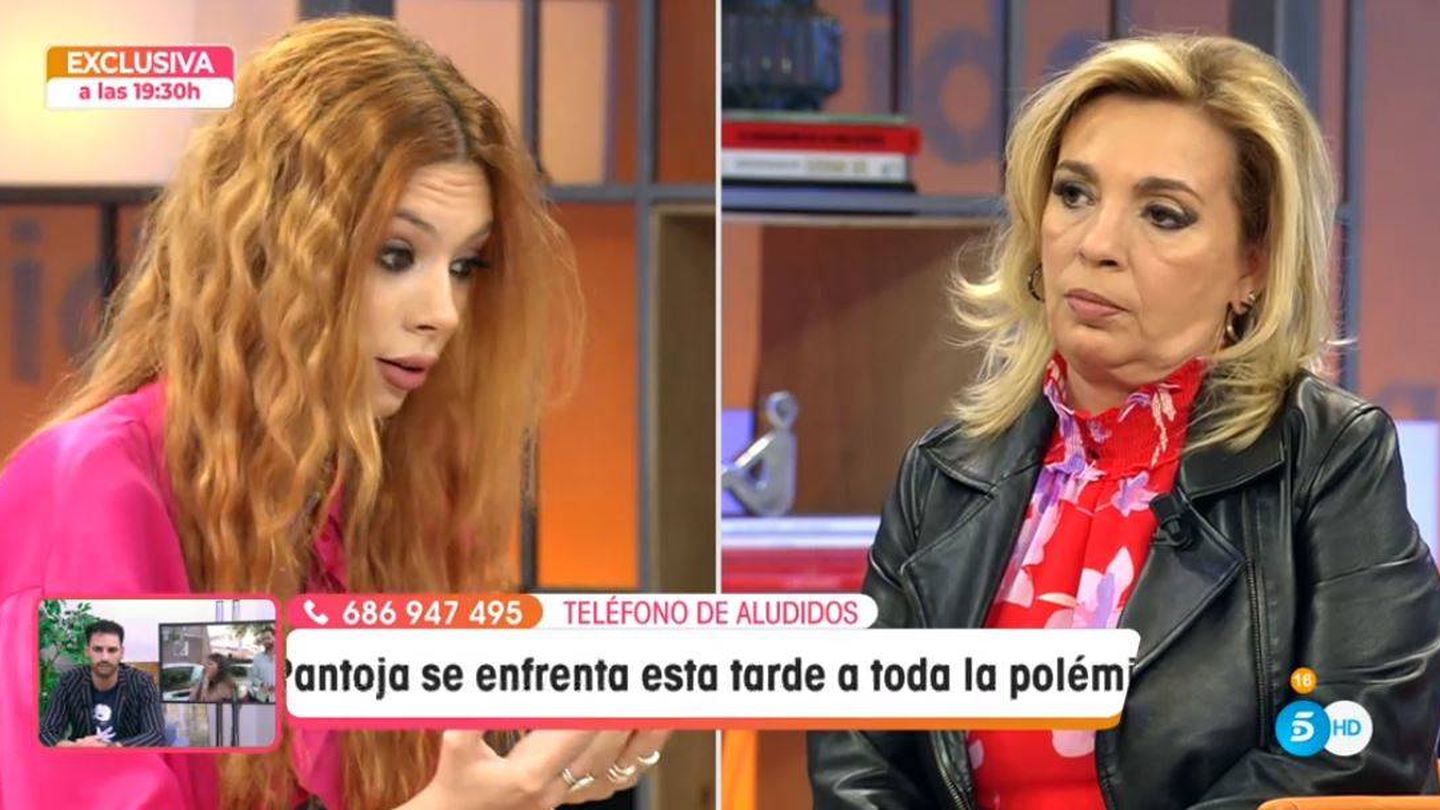 Alejandra Rubio y Carmen Borrego, en 'Viva la vida'. (Mediaset España)