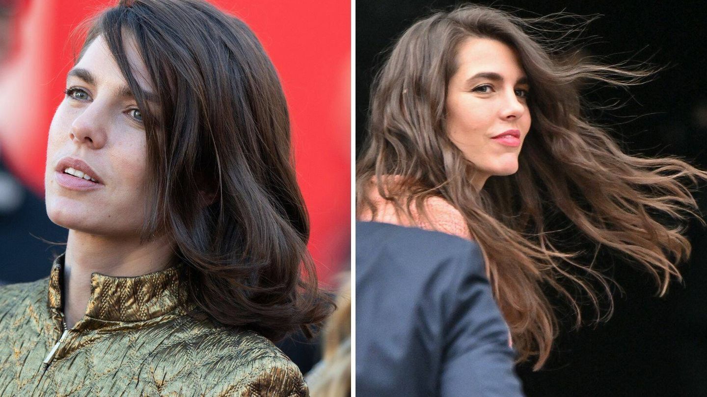 El antes y el después en el cabello de Carlota Casiraghi. (Getty/David Niviere/ABACAPRESS.COM y Gtres/Reynaud Julien/APS-Medias/ABACA)
