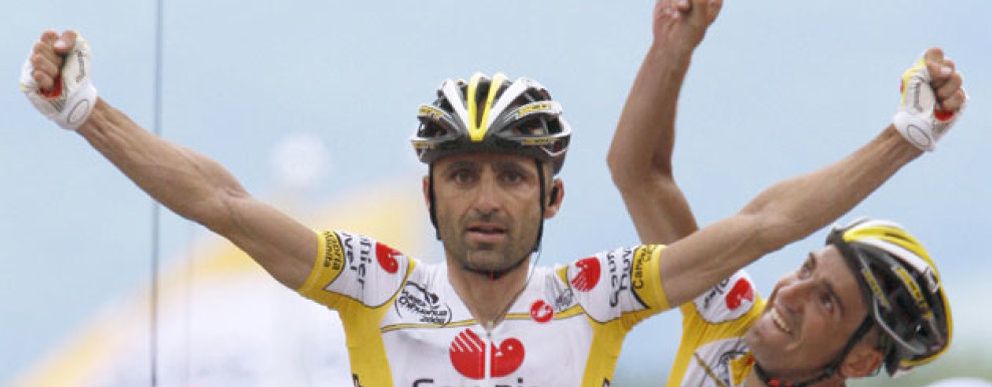 Foto: Piepoli gana, Evans nuevo líder y Valverde tira el Tour