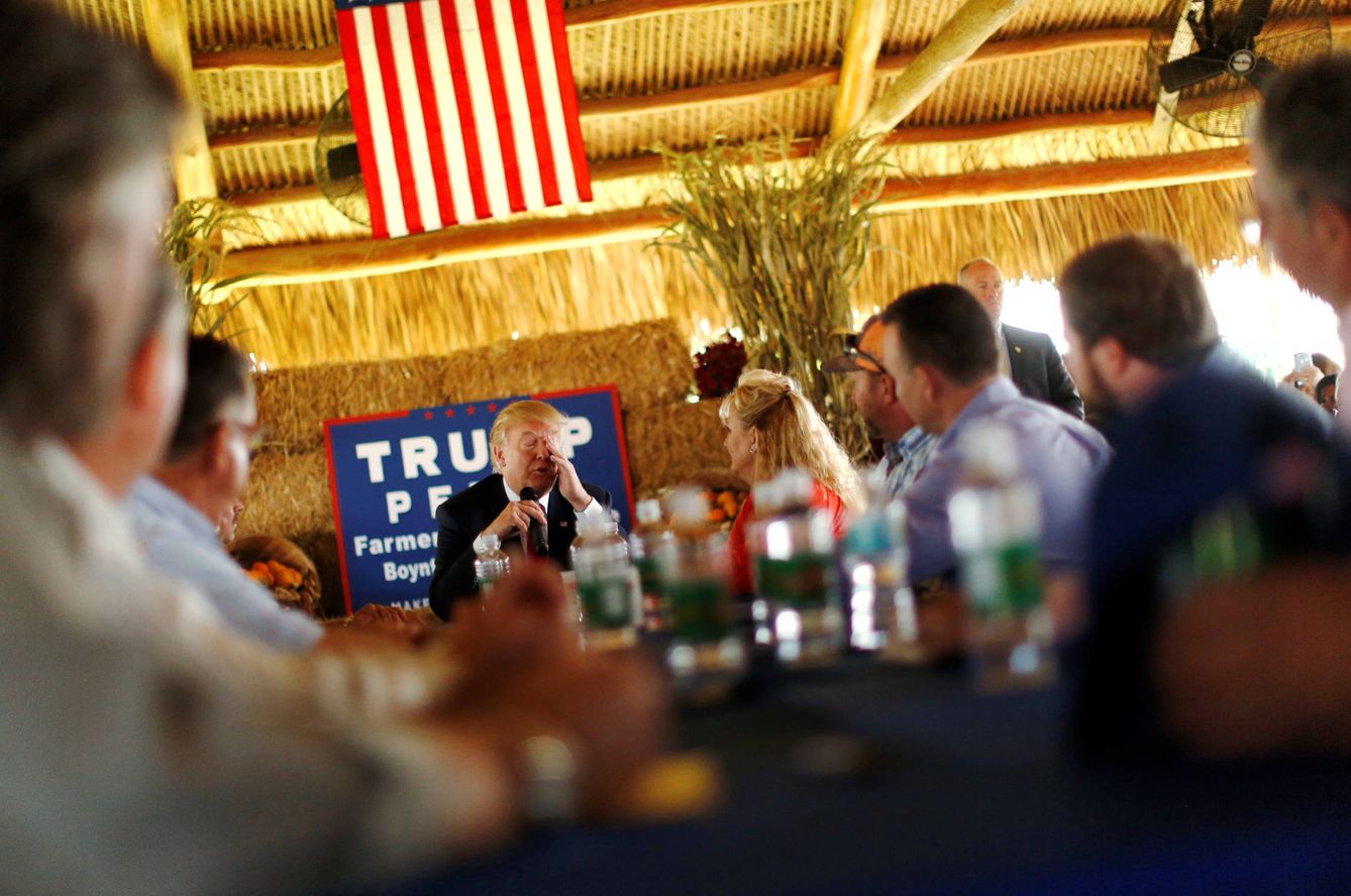 Donald Trump, durante una mesa redonda con granjeros en Boyton Beach, Florida, el 24 de octubre de 2016. (Reuters)