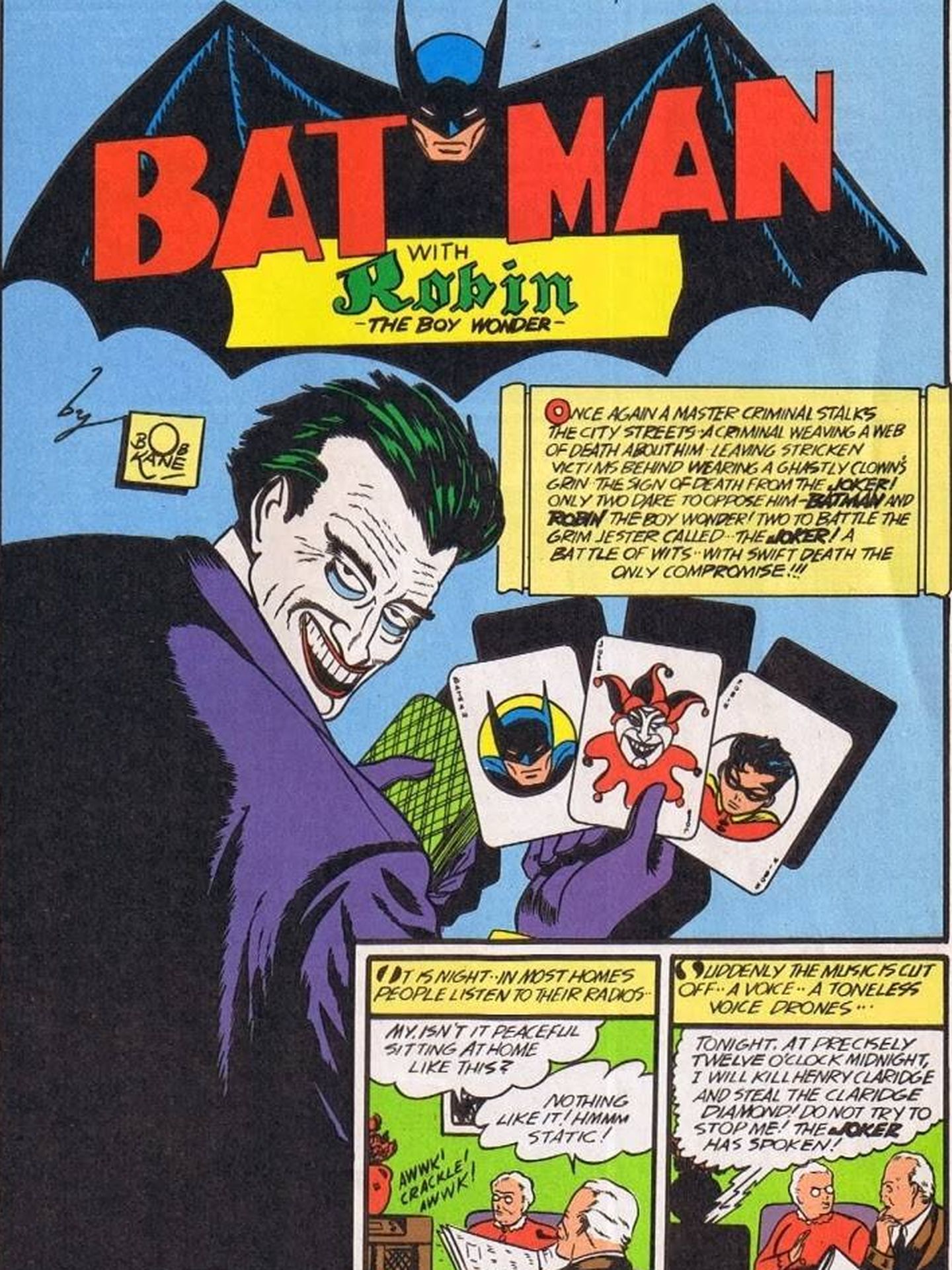 Primera aparición del Joker en 1940