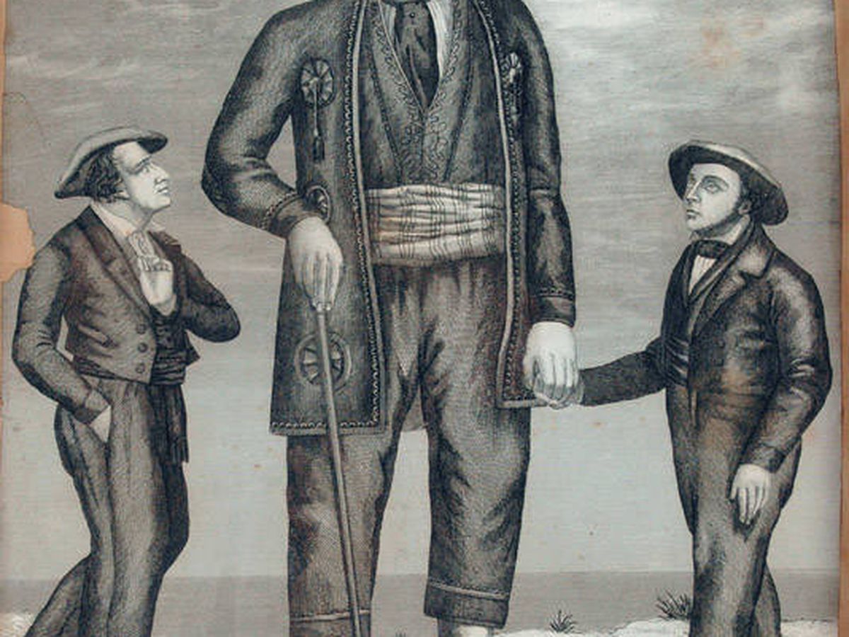 Foto: Un grabado del Gigante de Altzo. (Museo Zumalakarregui)
