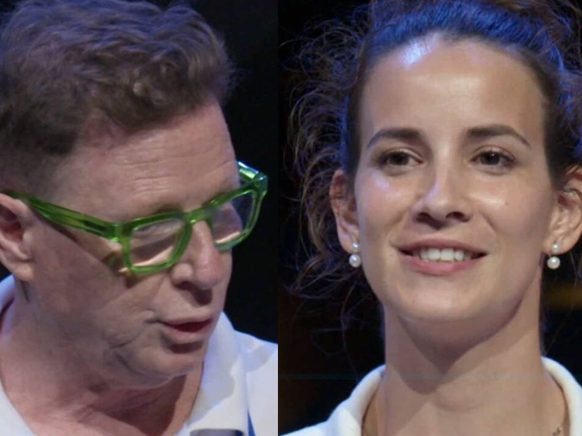 Foto: Jorge Cadaval y Laura Londoño en 'MasterChef Celebrity'. (RTVE)