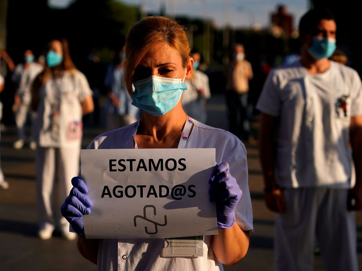 Foto: Una enfermera, en el Hospital La Paz, de Madrid. (EFE)