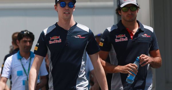 Foto: Carlos Sainz y Daniil Kvyat, hasta ahora compañeros en Toro Rosso. (Imago)