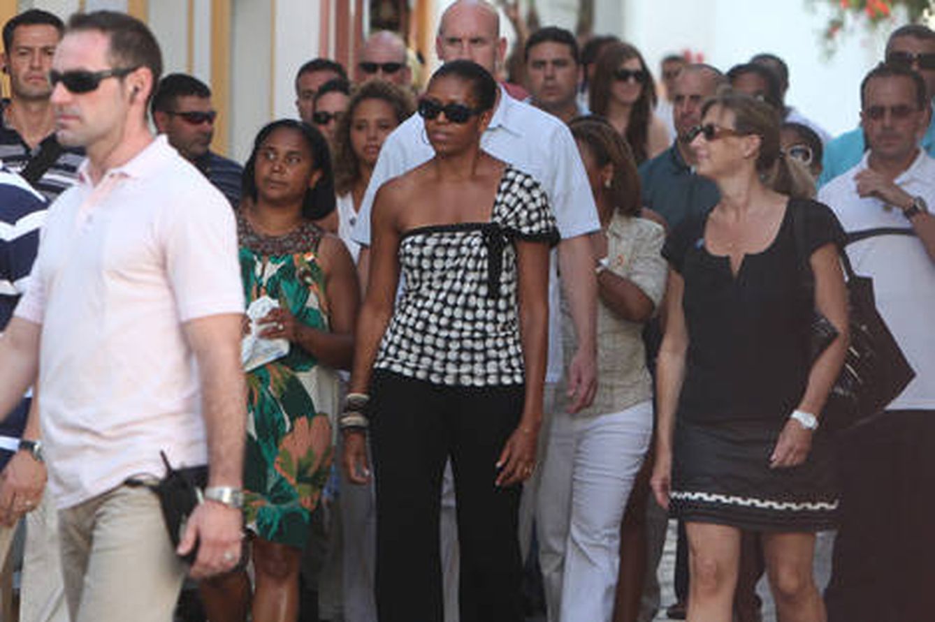 Michelle Obama durante su visita a Málaga. (Gtres)