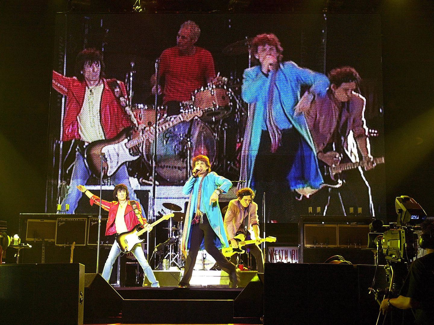 Los Rolling Stones, durante su actuación en Hong Kong el 7 de noviembre de 2003. (Reuters)