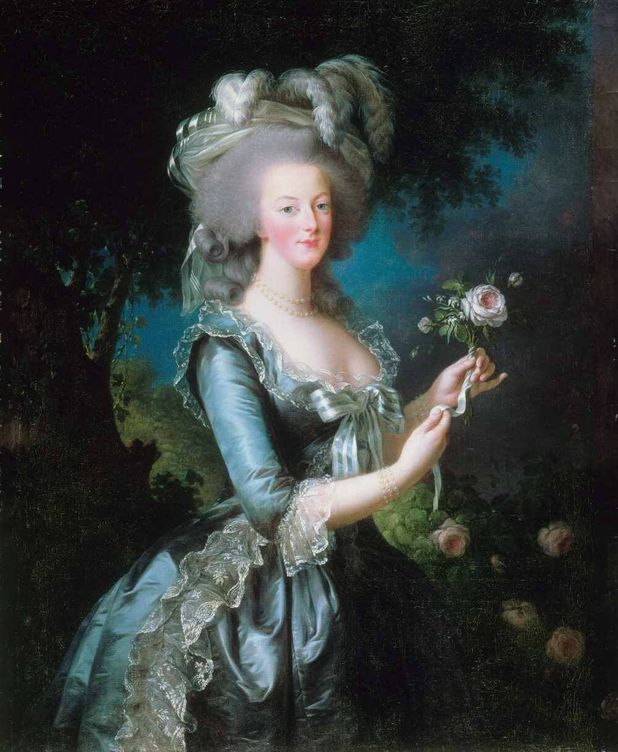 'Maria Antonietta con una rosa'. 1784. Élisabeth Louisa Vigée Le Brun. Château de Versailles.