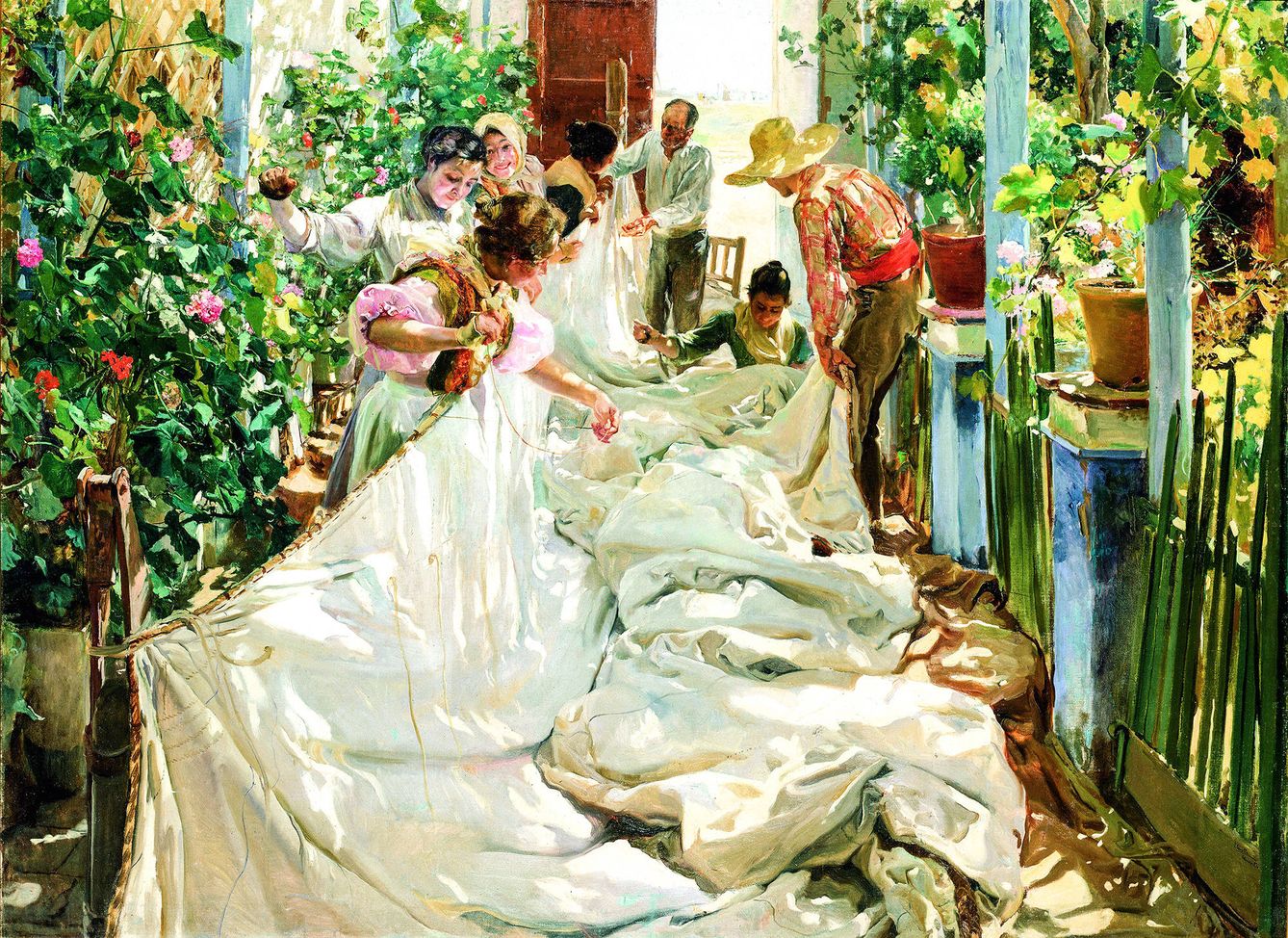 'Cosiendo la vela' (1896).