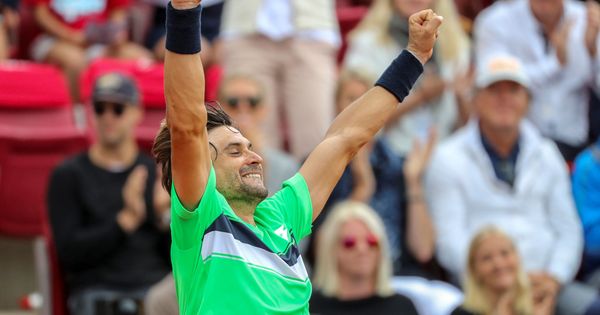 Foto: Ferrer of spain reacts after winning the singles final match against alexandr dolgopolov of ukraine during the atp tennis tournament swedish open in bastad