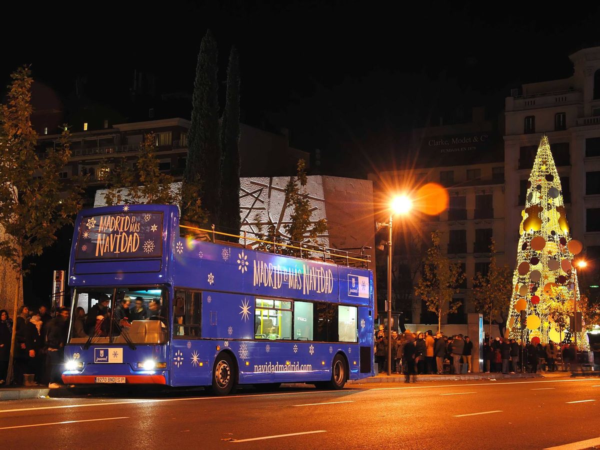 Foto: El madrileño autobús que recorre el centro de la capital en Navidad (Ayuntamiento de Madrid)