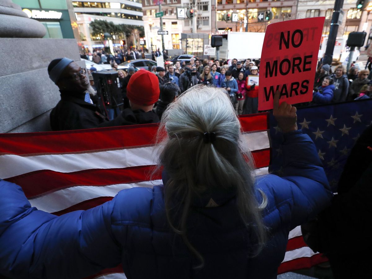 Foto: Manifestación en San Francisco, California, contra la guerra (EFE)