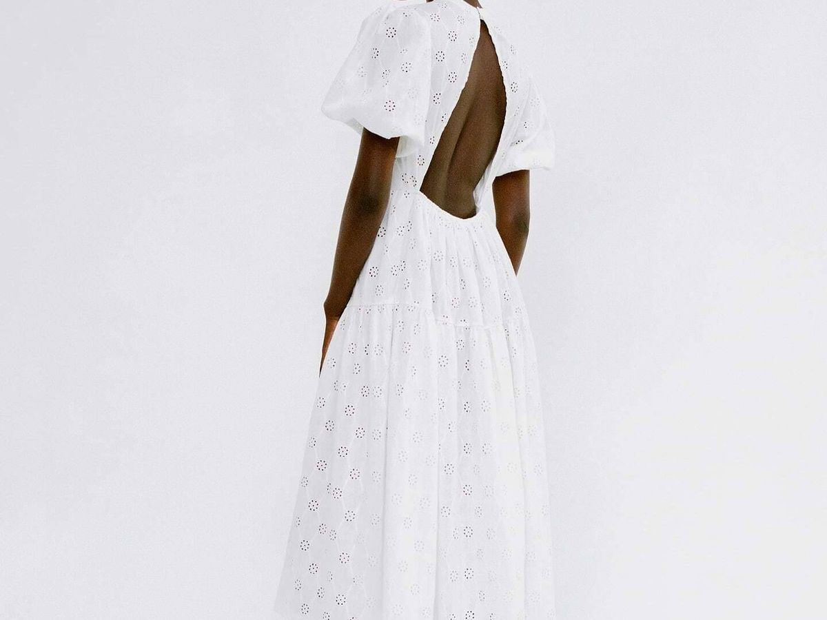 Foto: Vestido blanco de Zara. (Cortesía)