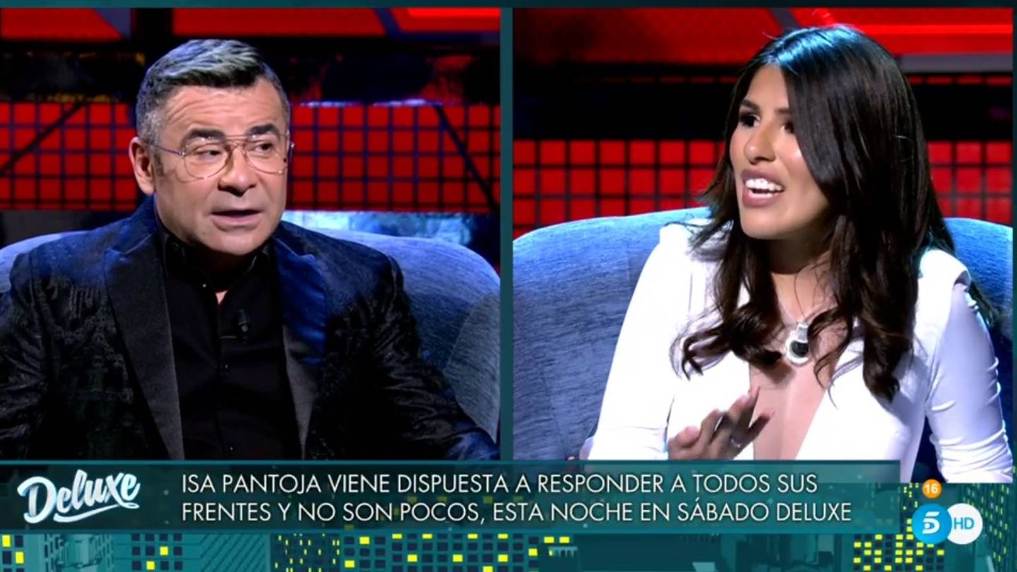 Chabelita contestando a Jorge Javier. (Telecinco).