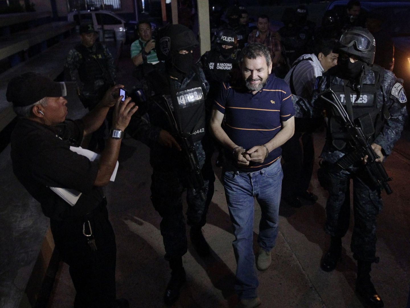 La Policía hondureña detiene al líder del Cartel de los Valles, Luis Alonso Valle Valle. (Reuters)