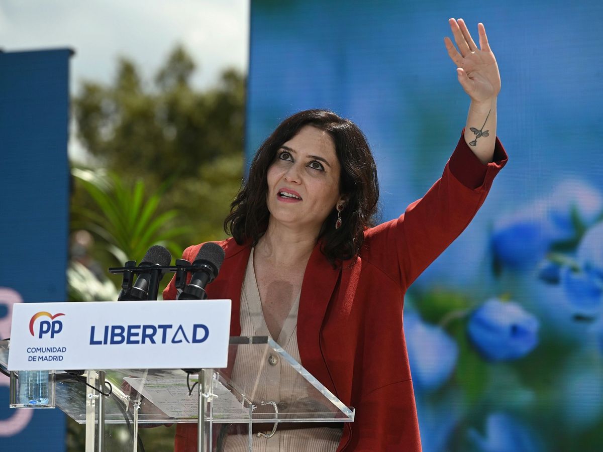 Foto: Isabel Díaz Ayuso, durante un acto de campaña antes del 4-M (EFE/Fernando Villar)