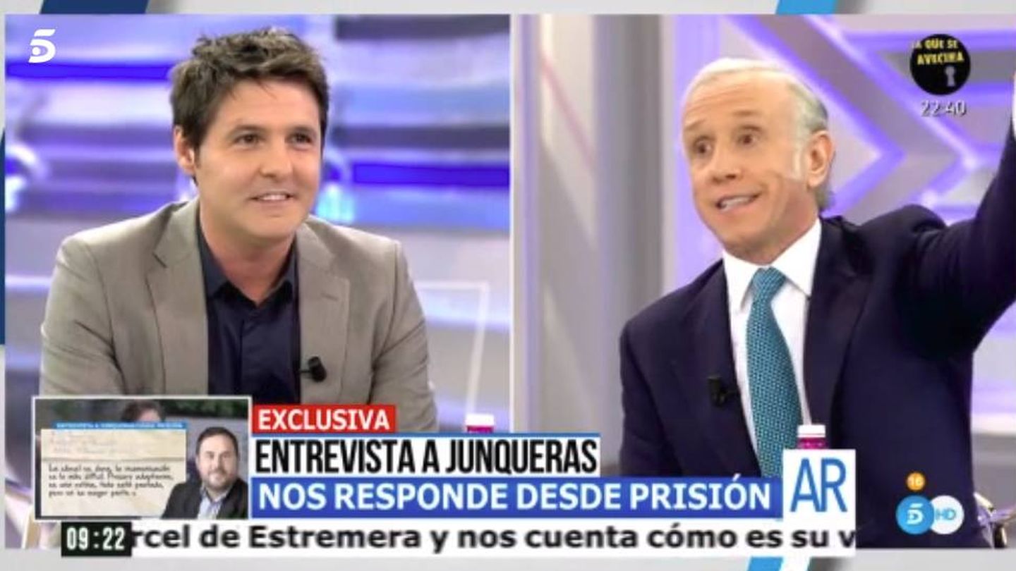 Jesús Cintora y Eduardo Inda discuten en 'El programa de AR'. (Telecinco)