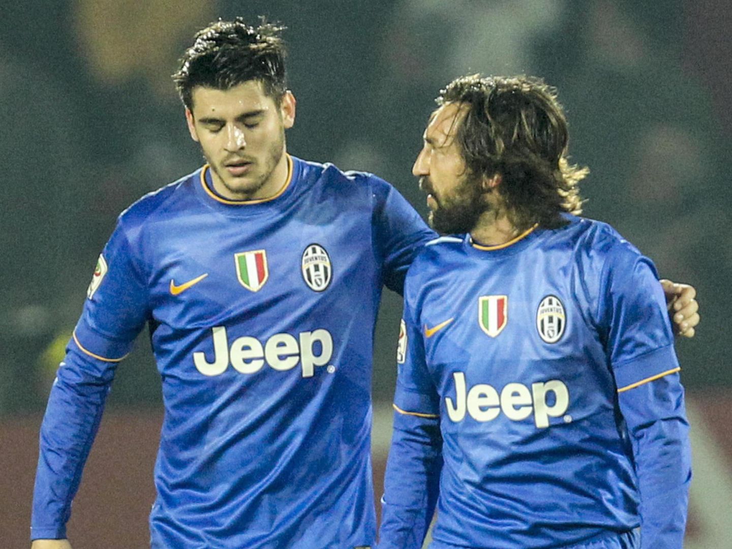 Morata y Pirlo fueron compañeros en la Juventus de Turín. (EFE)