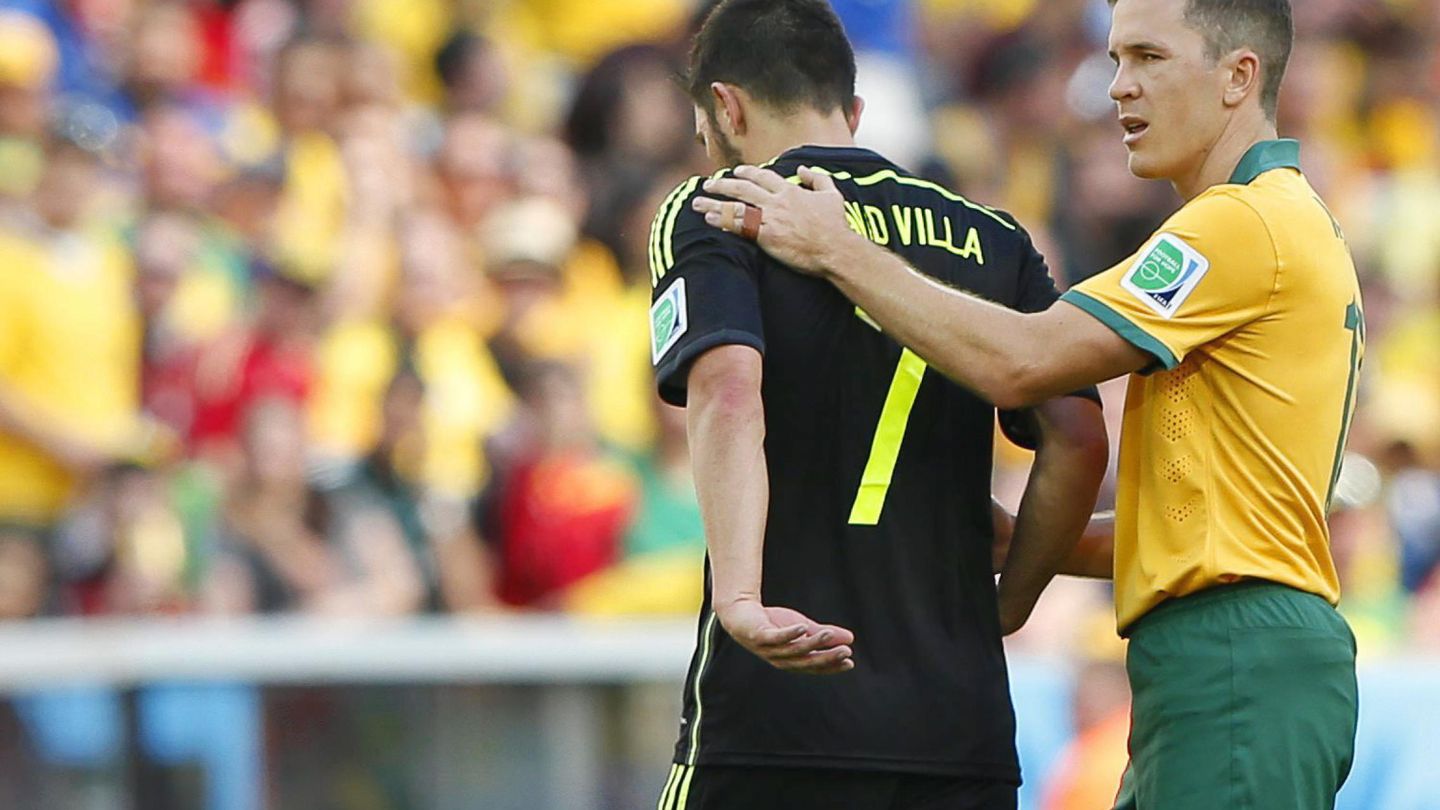 David Villa fue sustituido en su último partido con la selección en el Mundial de Brasil. (EFE)