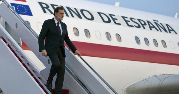Foto: Imagen facilitada por Presidencia del Gobierno, de la llegada del jefe del Gobierno español Mariano Rajoy a Washington. (EFE)