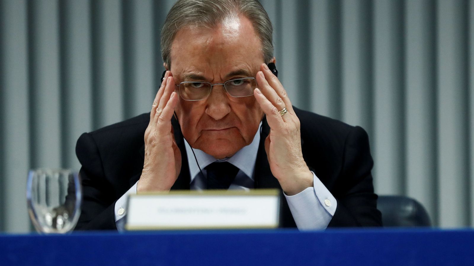 Foto: Florentino Pérez, presidente del Real Madrid y de ACS, concentrado. (Reuters)
