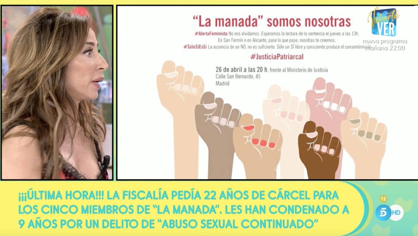 María Patiño defiende el 'no es no'. (Telecinco)