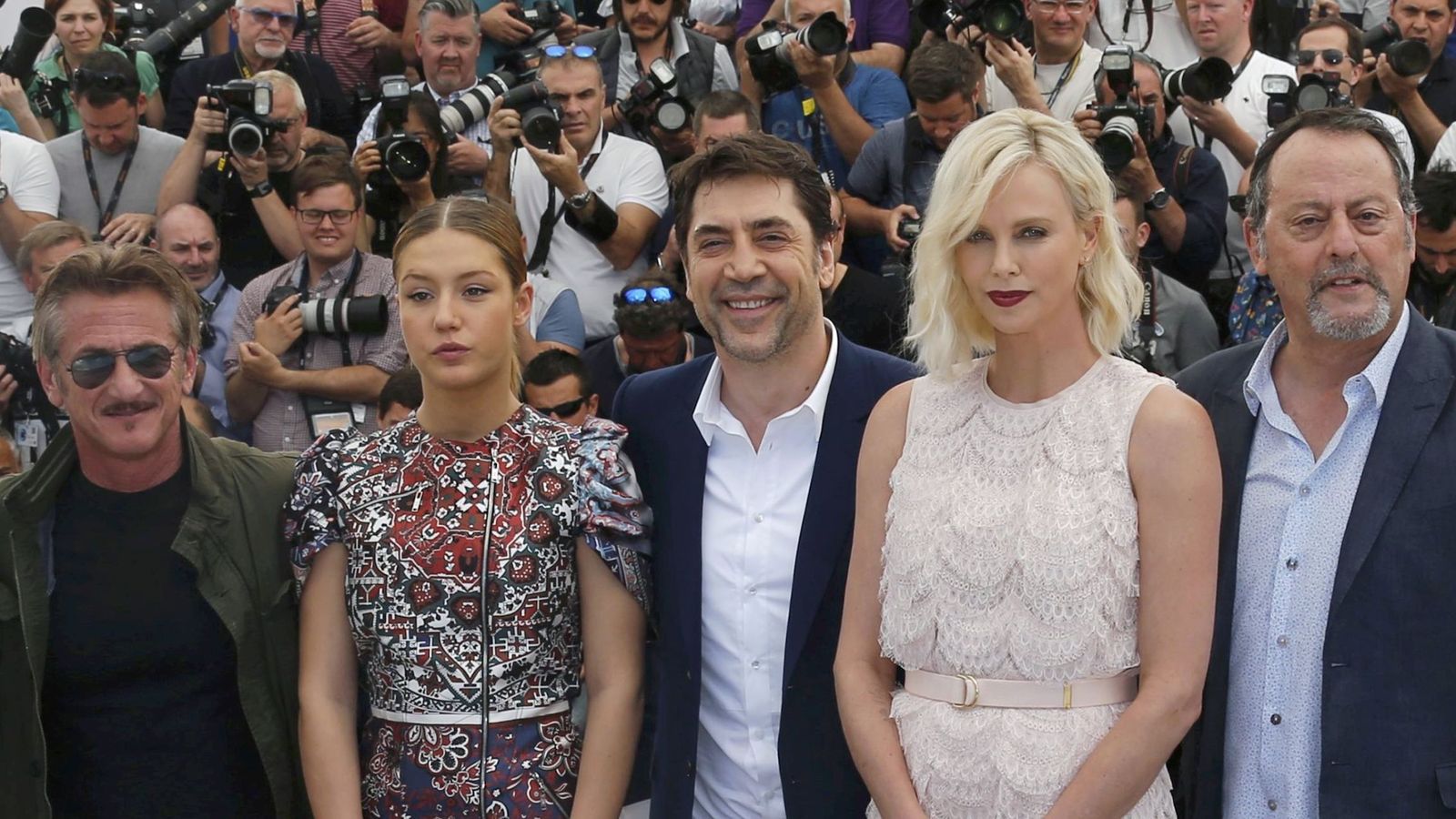 Foto: Penn, Bardem y Theron en Cannes (Reuters)