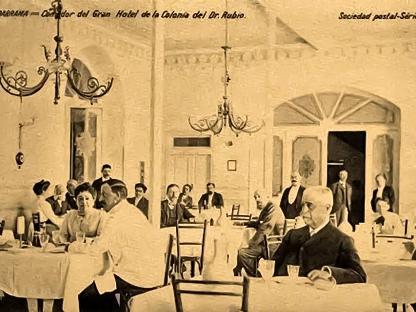 Comedor del Gran Hotel de la Colonia del Doctor Rubio. (Archivo Municipal de Guadarrama)