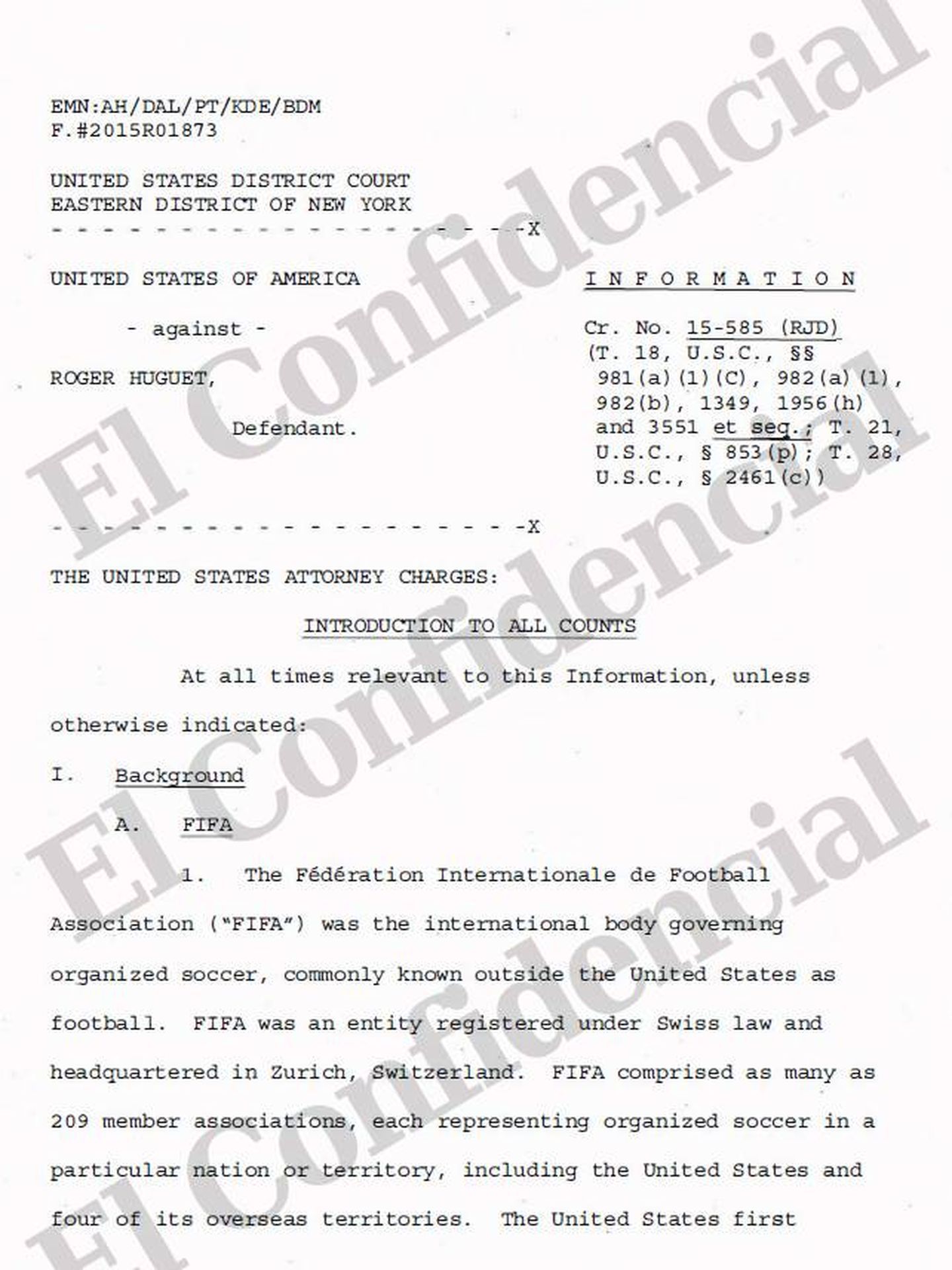 Documento de Roger Huguet por el que reconoce la multa de 610.000 dólares. (Pinche para ampliar)