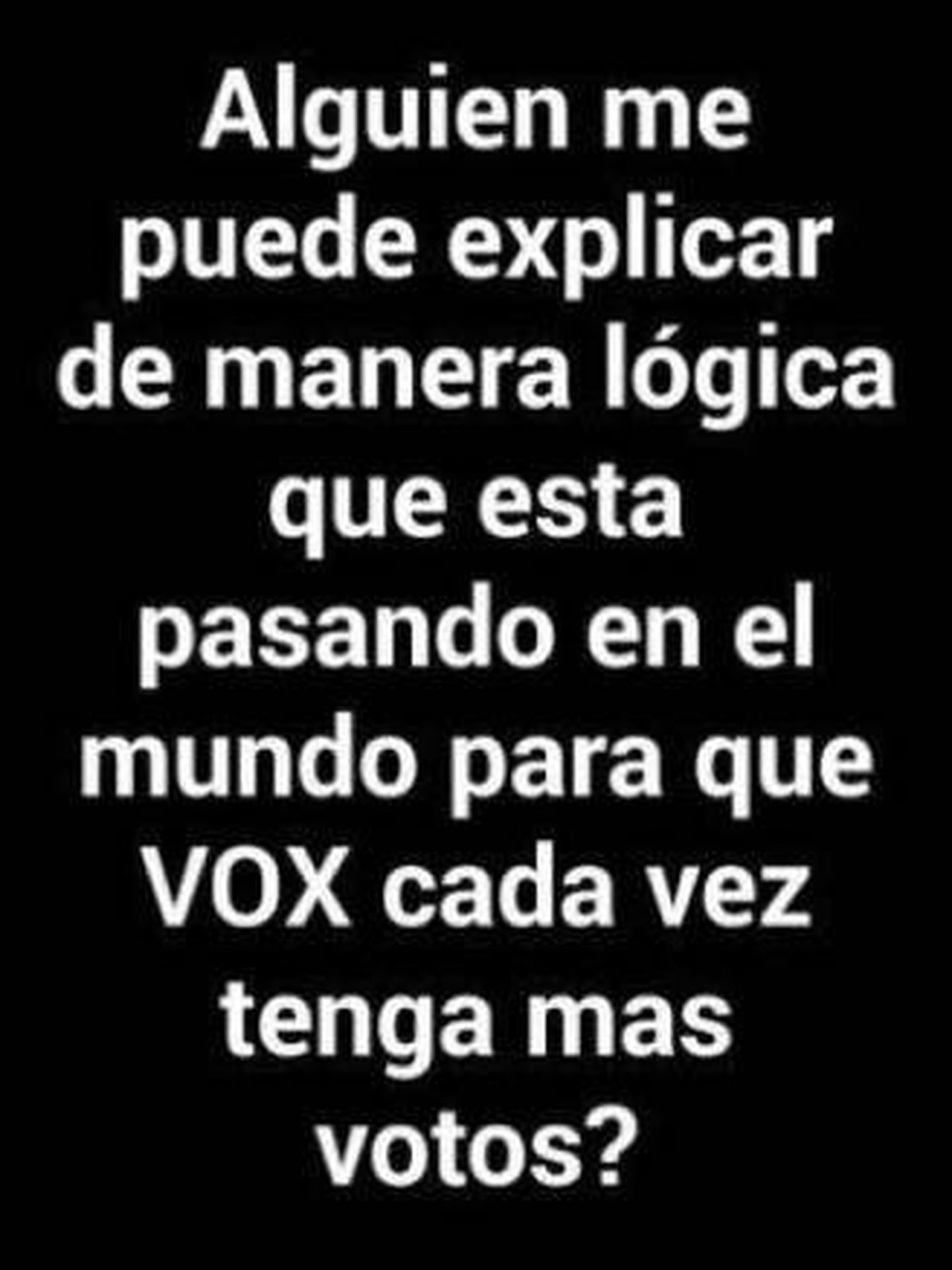 Mensaje de Carla Vigo contra VOX. (Instagram)