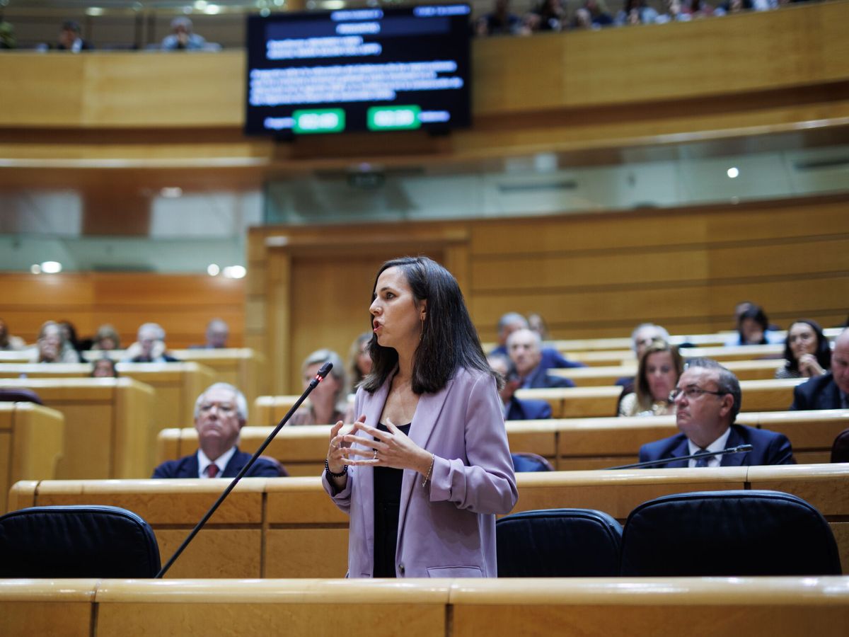 Foto: Ione Belarra en la sesión de control en el Senado. (Europa Press /Alejandro Martínez Vélez)