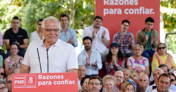 Foto: El ministro de Asuntos Exteriores, Josep Borrell, en Valladolid. (EFE)