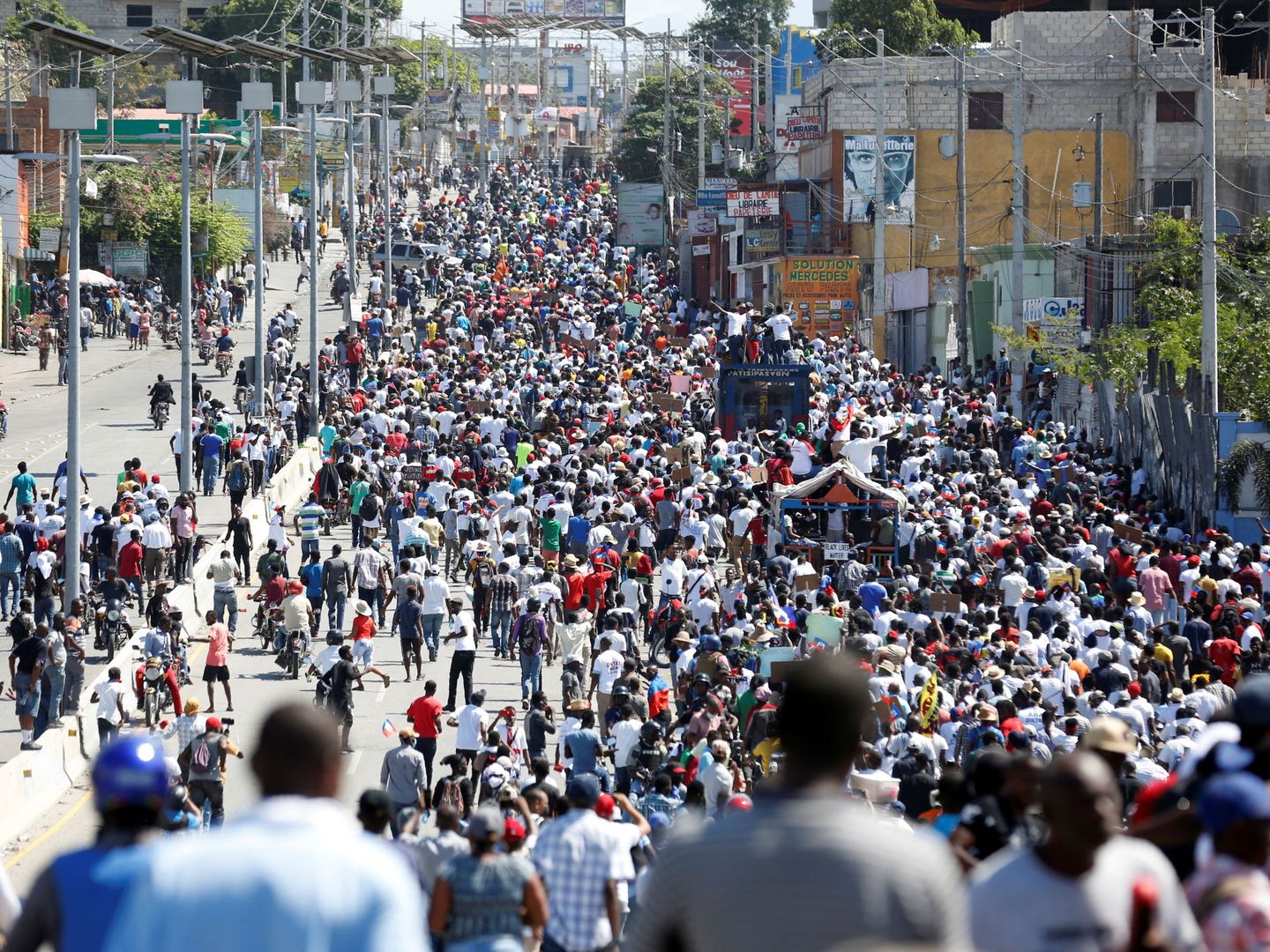 Marcha contra Moïse en Puerto Príncipe. (Foto: Reuters)