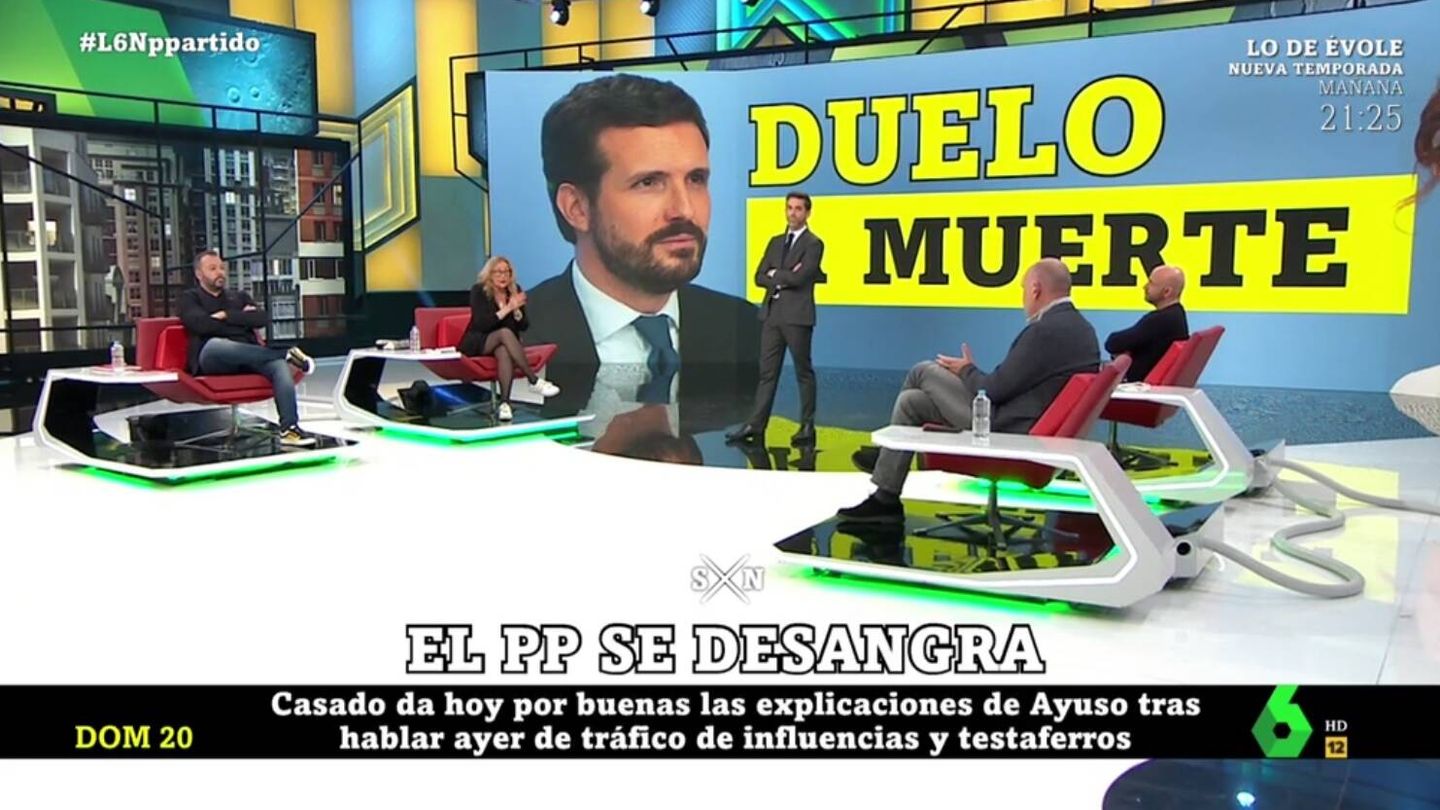 'La Sexta noche' hablando de la crisis en el PP. (Atresmedia).