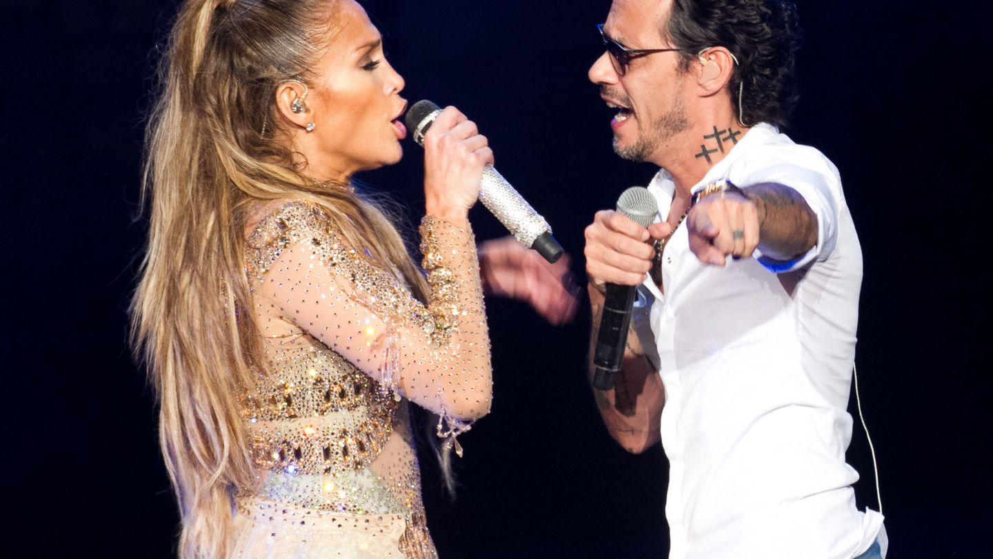 Jennifer Lopez y Marc Anthony, en 2017.  (EFE)
