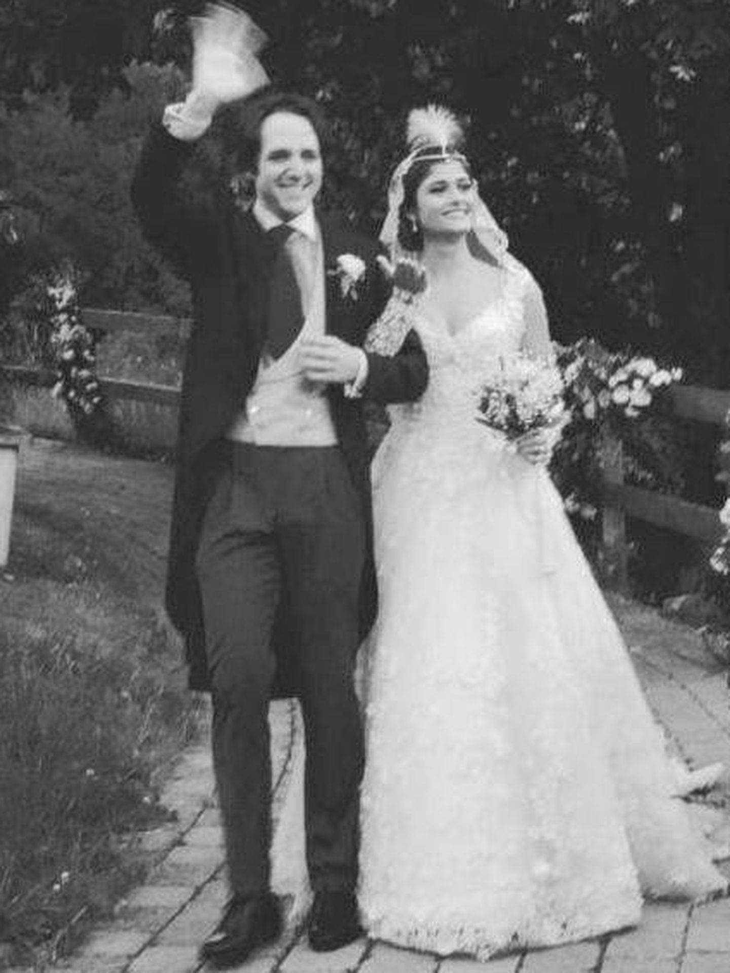 Hugo Linares y Alia El Assir, el día de su boda en Gstaad. (Redes)