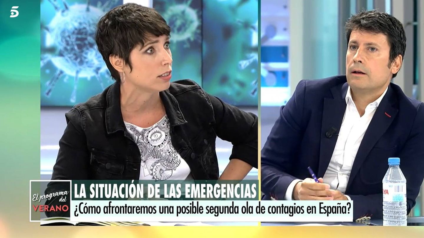Marta Nebot y José Luis Pérez, en 'El programa del verano'. (Mediaset)