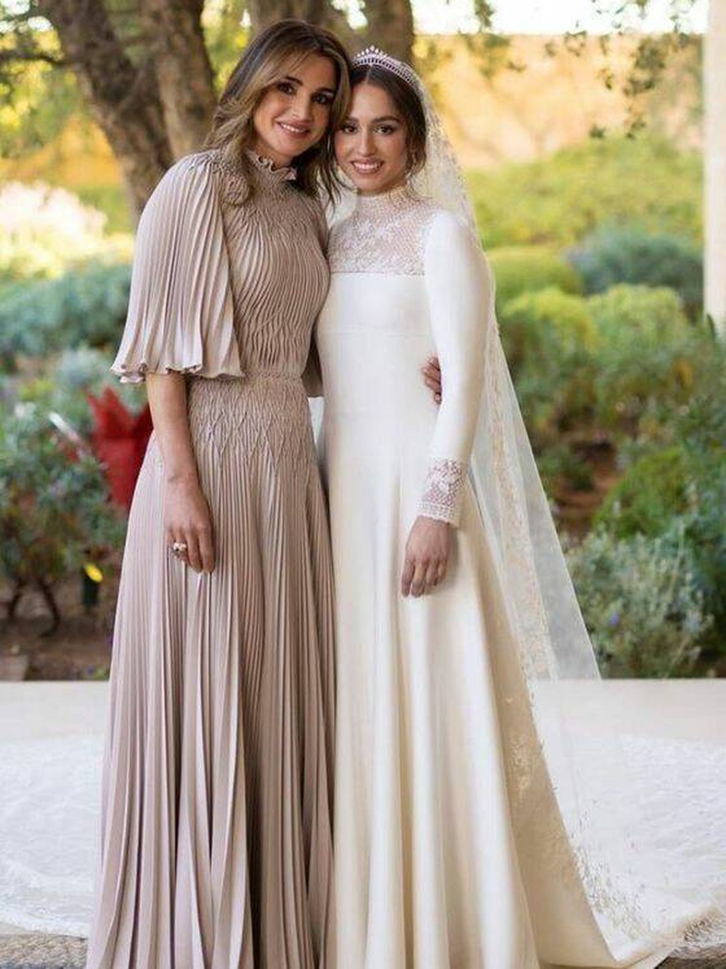  La reina Rania, junto a la princesa Iman. (Corte Real Hachemita)