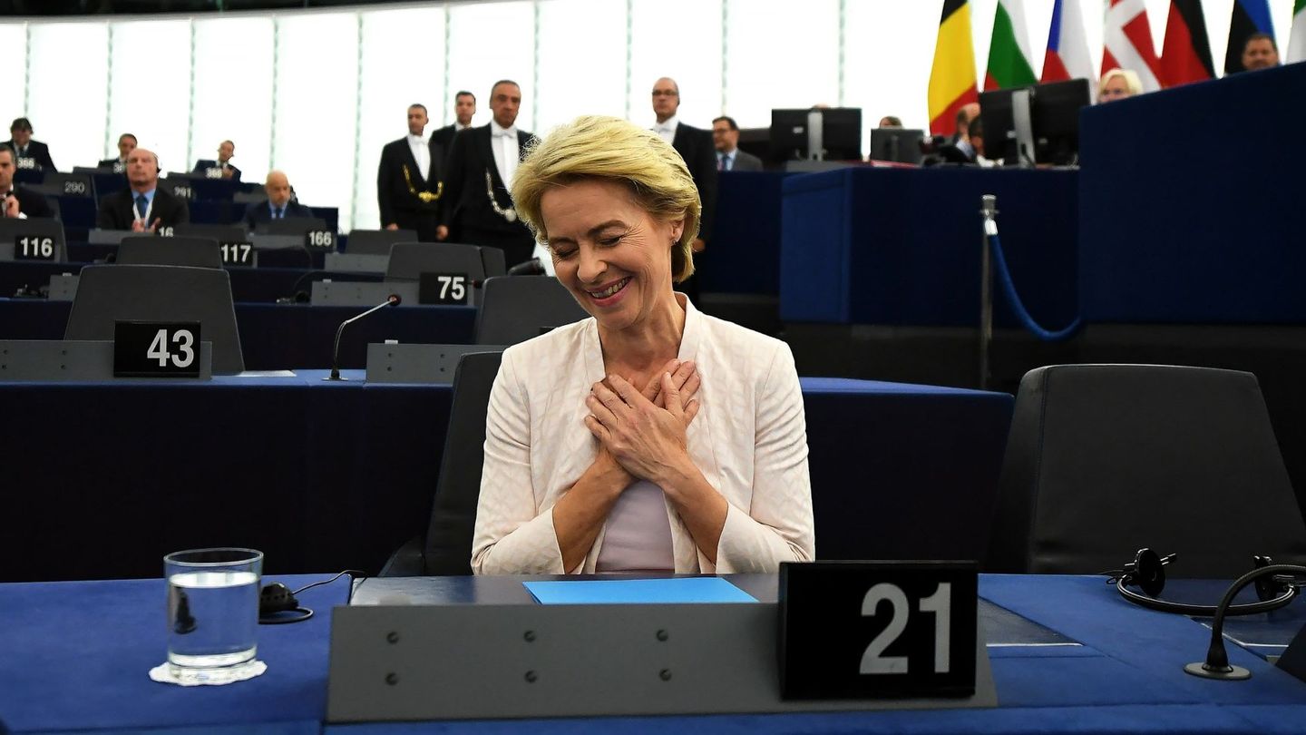Úrsula von der Leyen celebra su nombramiento como nueva presidenta de la Comisión Europea. (EFE)