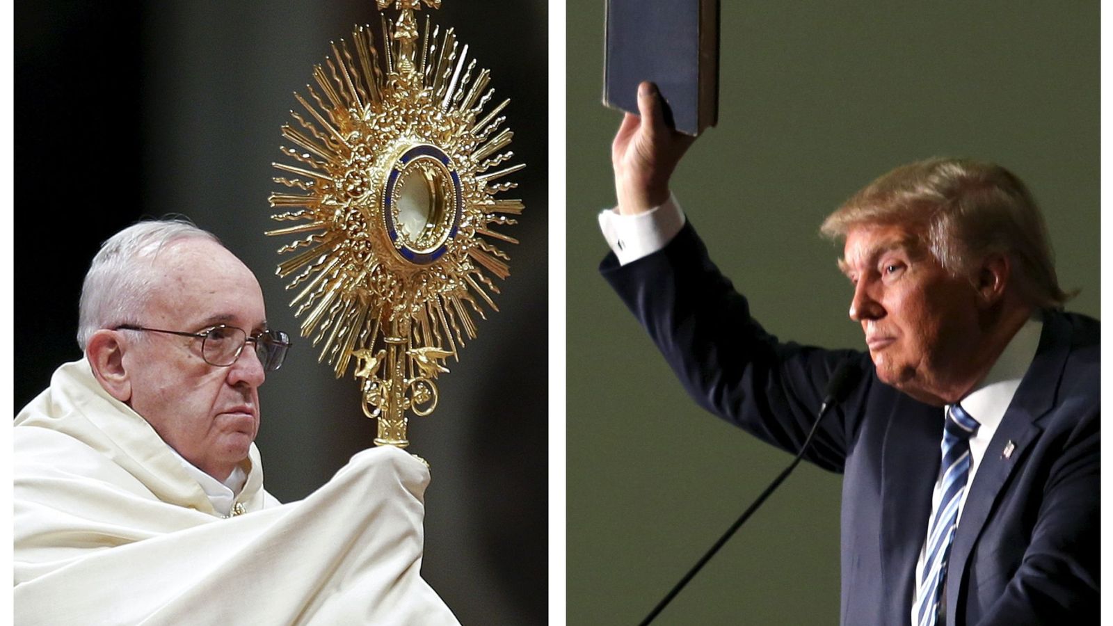 Foto: Fotografías de archivo del Papa Francisco y Donald Trump en 2015 (Reuters)