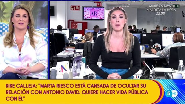 Corredera y Marta Riesco. (Telecinco).