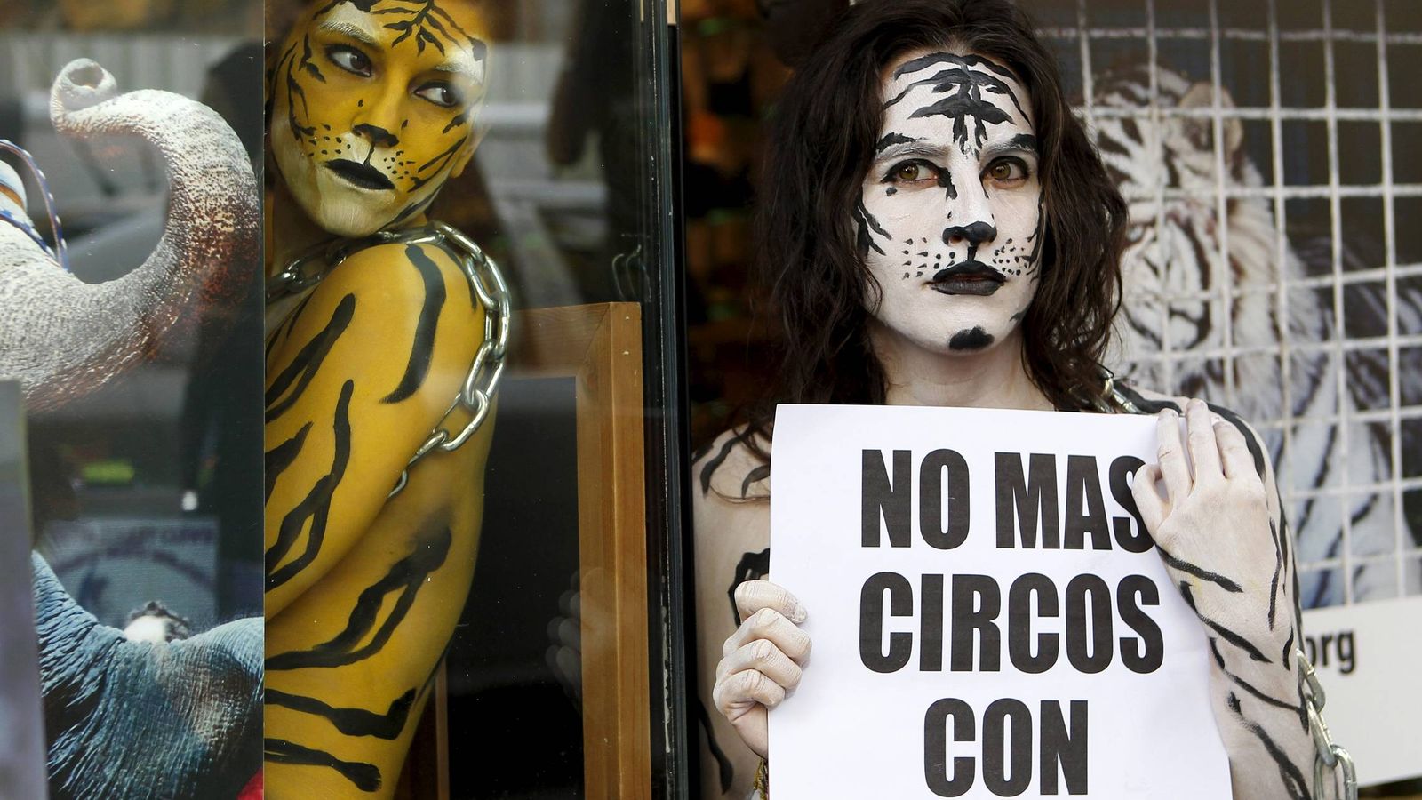 Foto: Protesta en Madrid contra los circos con animales salvajes