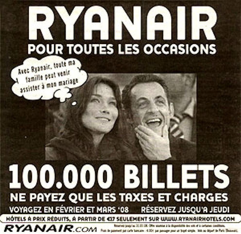 Foto: Sarkozy se enfada con Ryanair