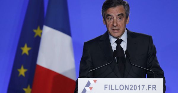 Foto: Francois Fillon, candidato del centro derecha, durante su comparecencia en la sede de su campaña, en París (Reuters).