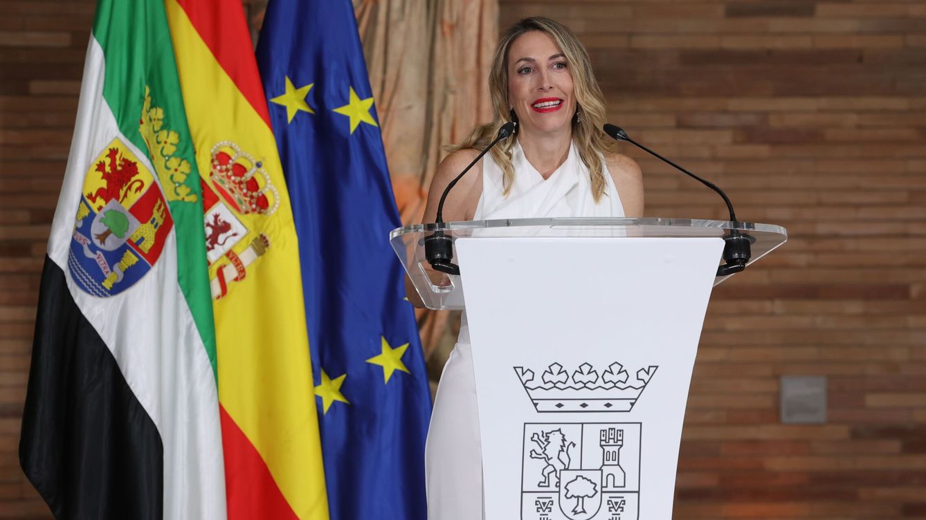 Foto: María Guardiola, nueva presidenta de la Junta de Extremadura. (EFE/Jero Morales)