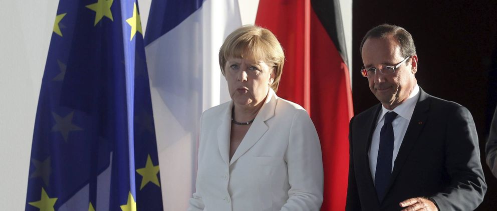 Angela Merkel y François Hollande. 