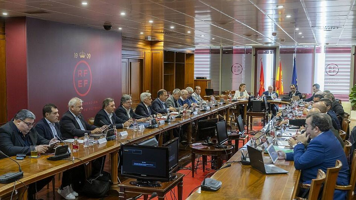 Reunión de Pedro Rocha con los presidentes de territoriales. (RFEF) 