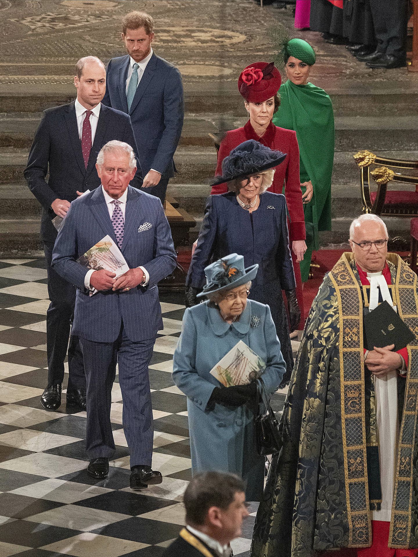 La familia real, en la misa de 2021. (Getty/Pool/Phil Harris)
