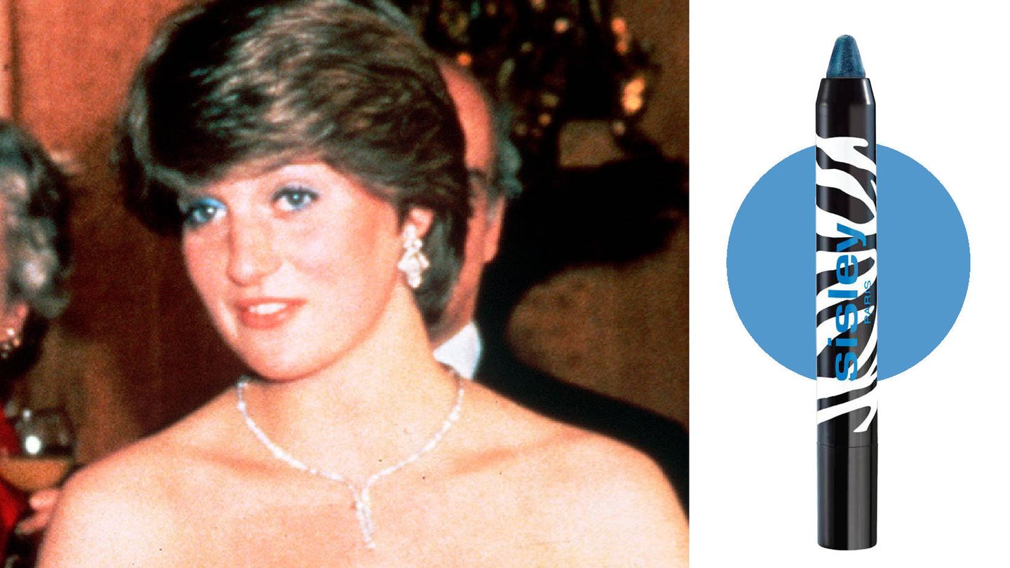 El delineado de ojos en tonos azules era la seña más característica del maquillaje de Diana de Gales. (Getty)