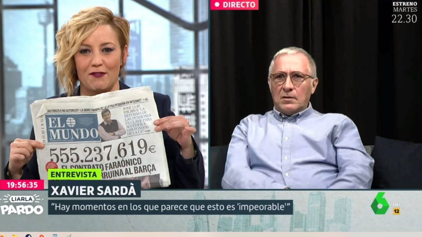 Pardo y Xavier Sardà, en La Sexta. (Atresmedia).
